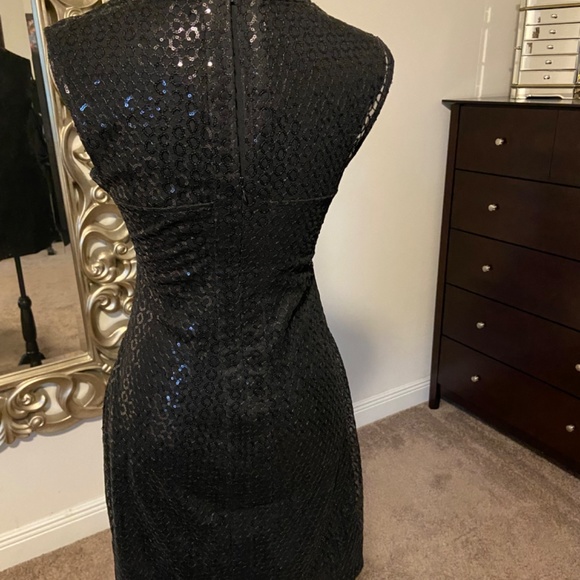 Express Sleeveless Black Sequin Dress - Picture 2 of 5